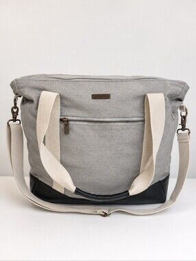 Cutter & Buck Gray Canvas Weekender Tote / Travel Bag